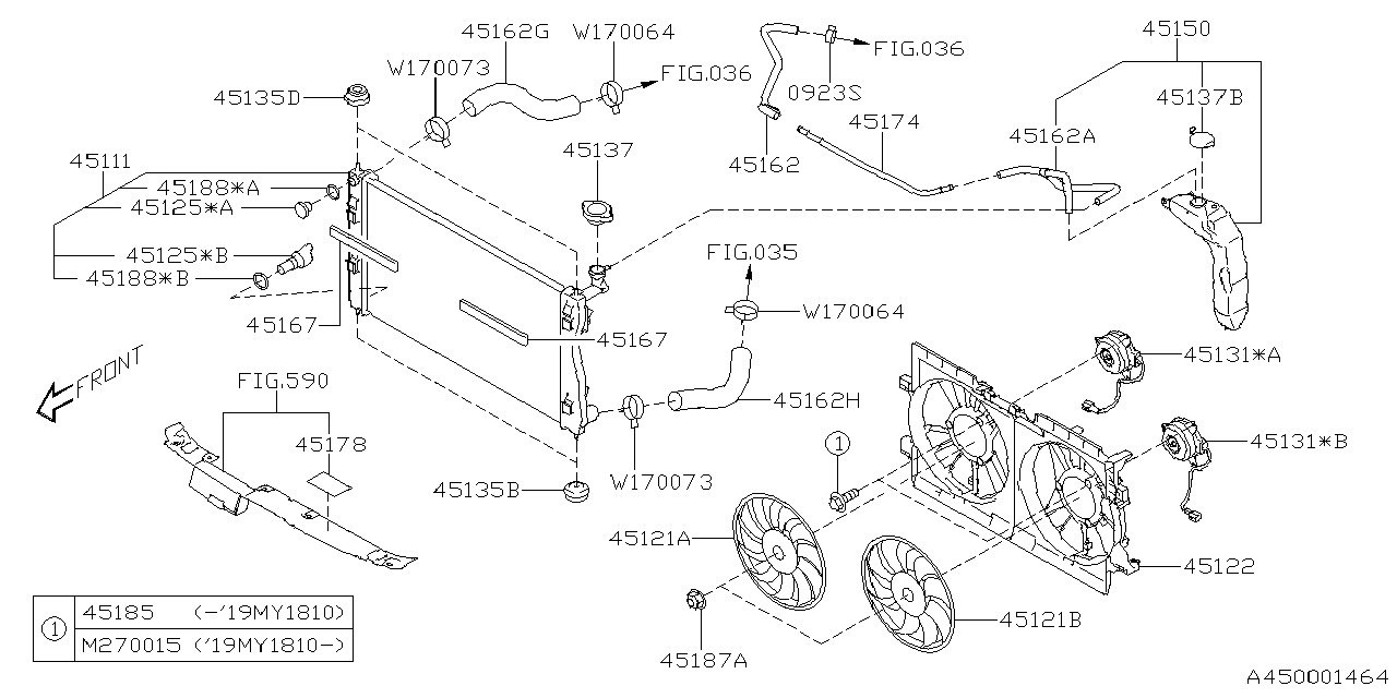 Diagram ENGINE COOLING for your 2020 Subaru Impreza  Sedan 