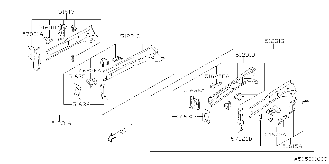 Diagram BODY PANEL for your Subaru