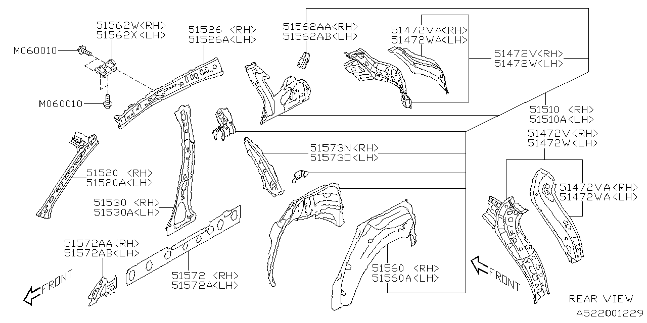 Diagram SIDE PANEL for your 2021 Subaru Forester   