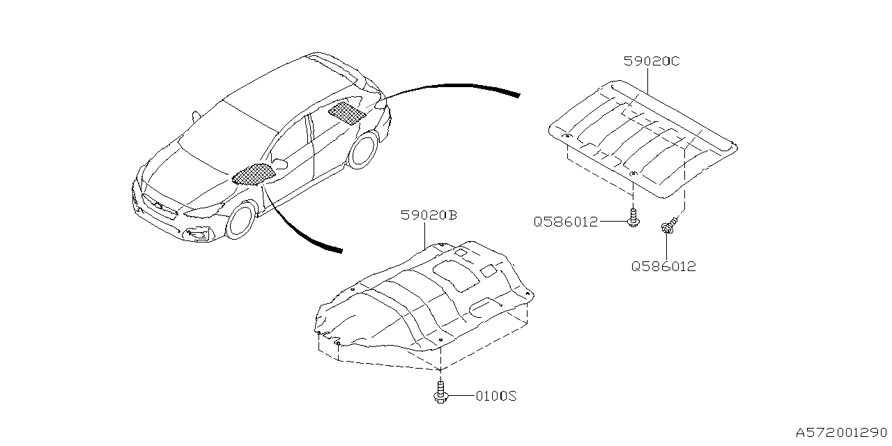 UNDER COVER & EXHAUST COVER Diagram