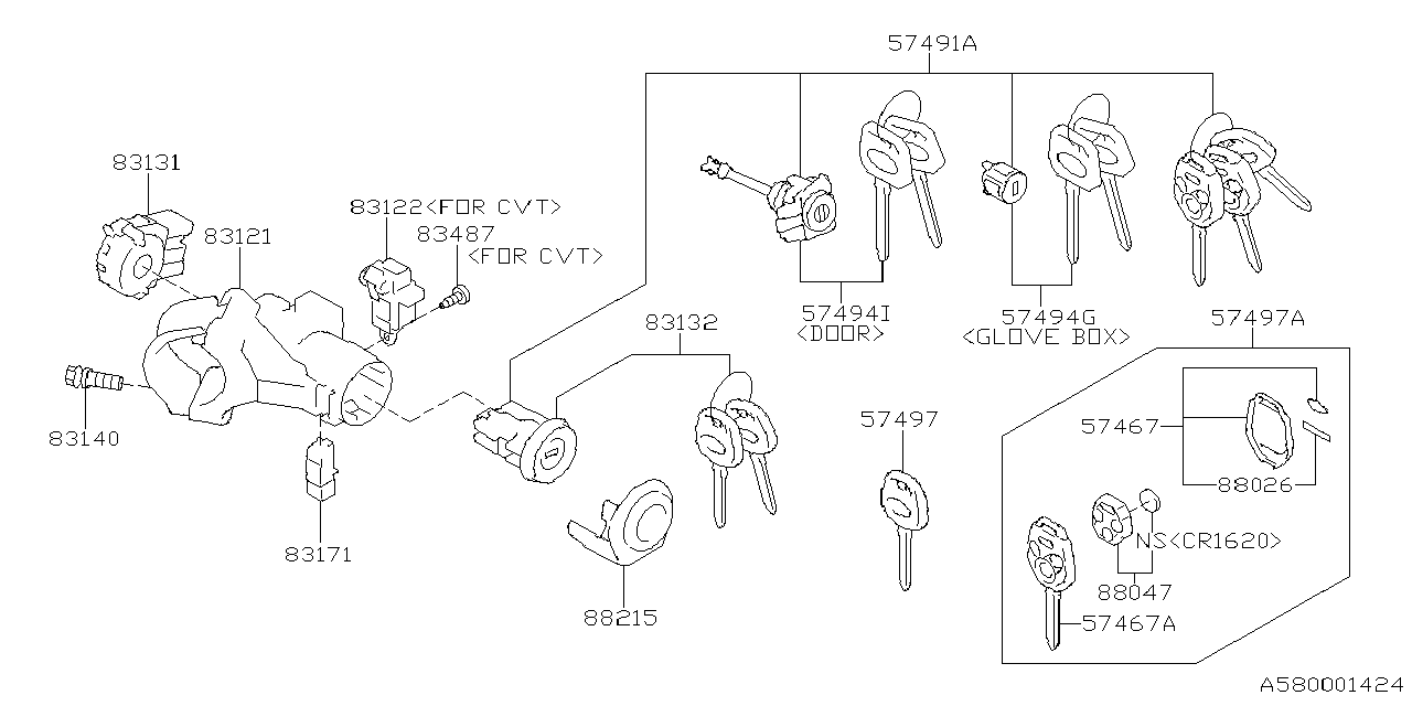 KEY KIT & KEY LOCK Diagram