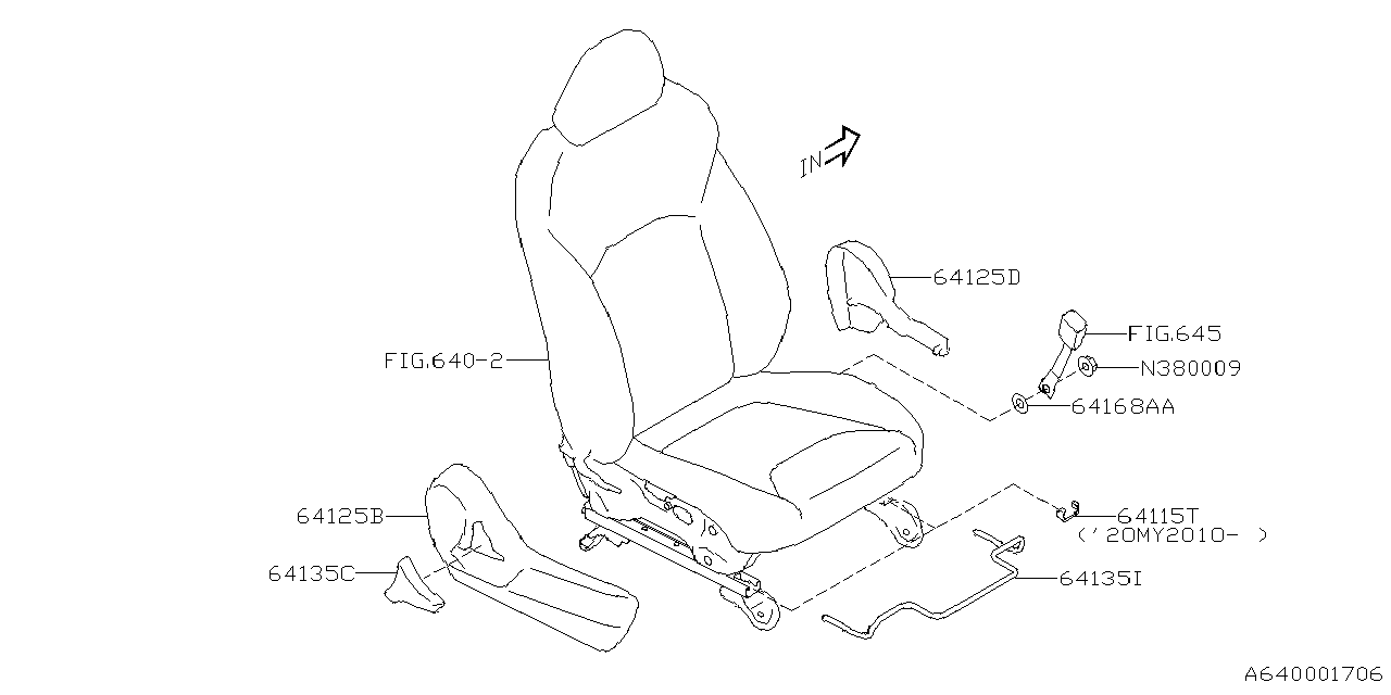 Diagram FRONT SEAT for your Subaru Impreza  Wagon