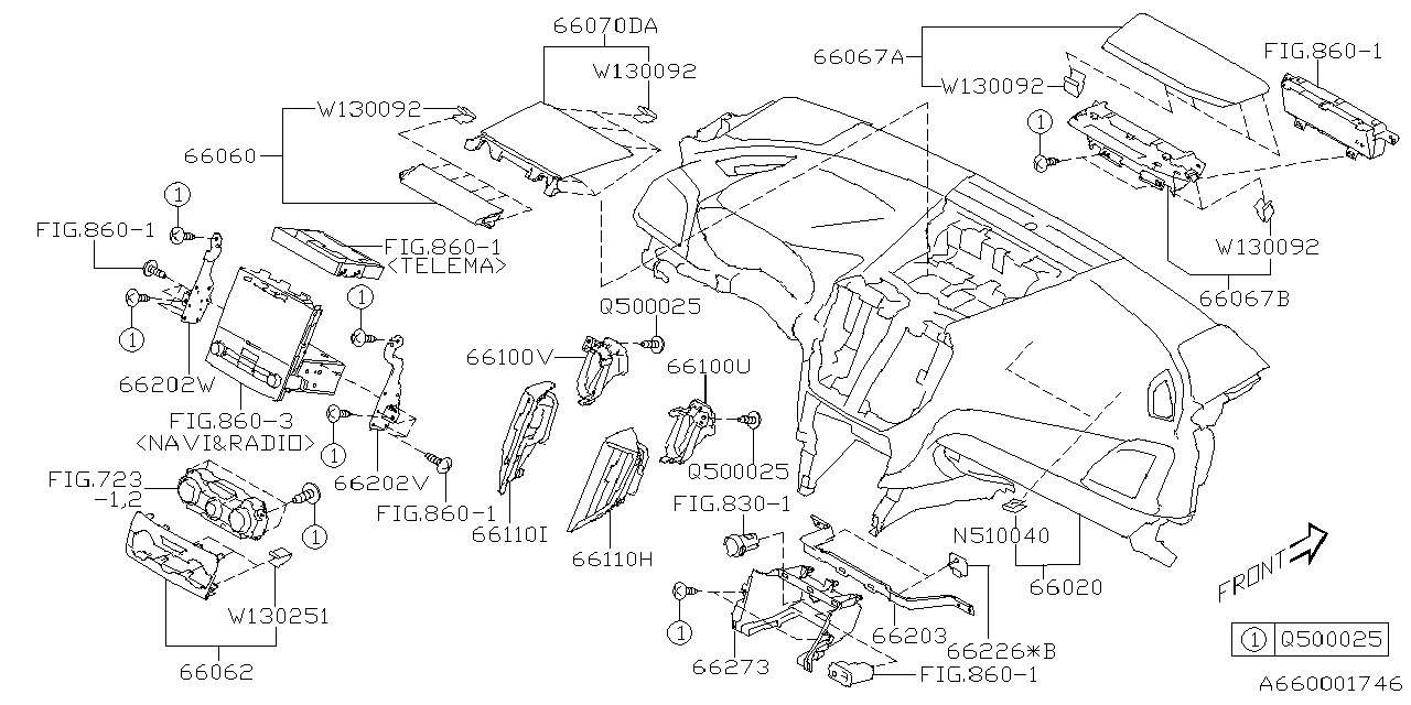 Diagram INSTRUMENT PANEL for your 2020 Subaru Impreza  Premium Wagon 