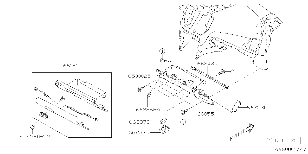 Diagram INSTRUMENT PANEL for your Subaru Impreza  LIMITED w/EyeSight SEDAN