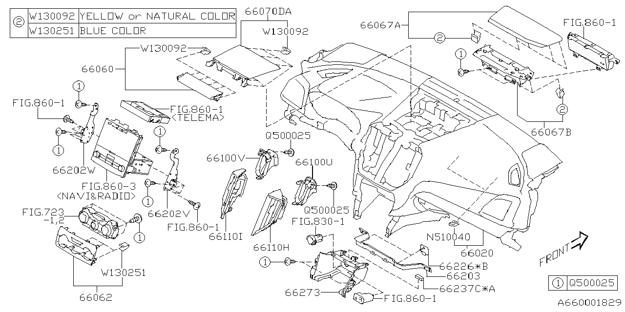 Diagram INSTRUMENT PANEL for your 2023 Subaru Impreza   