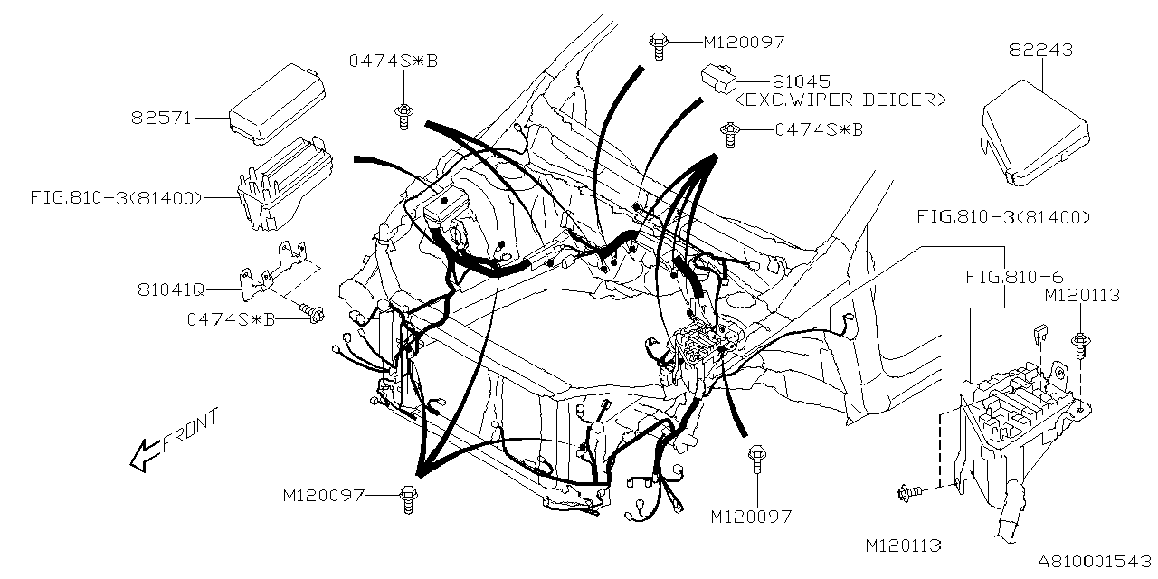 Diagram WIRING HARNESS (MAIN) for your 2000 Subaru WRX   