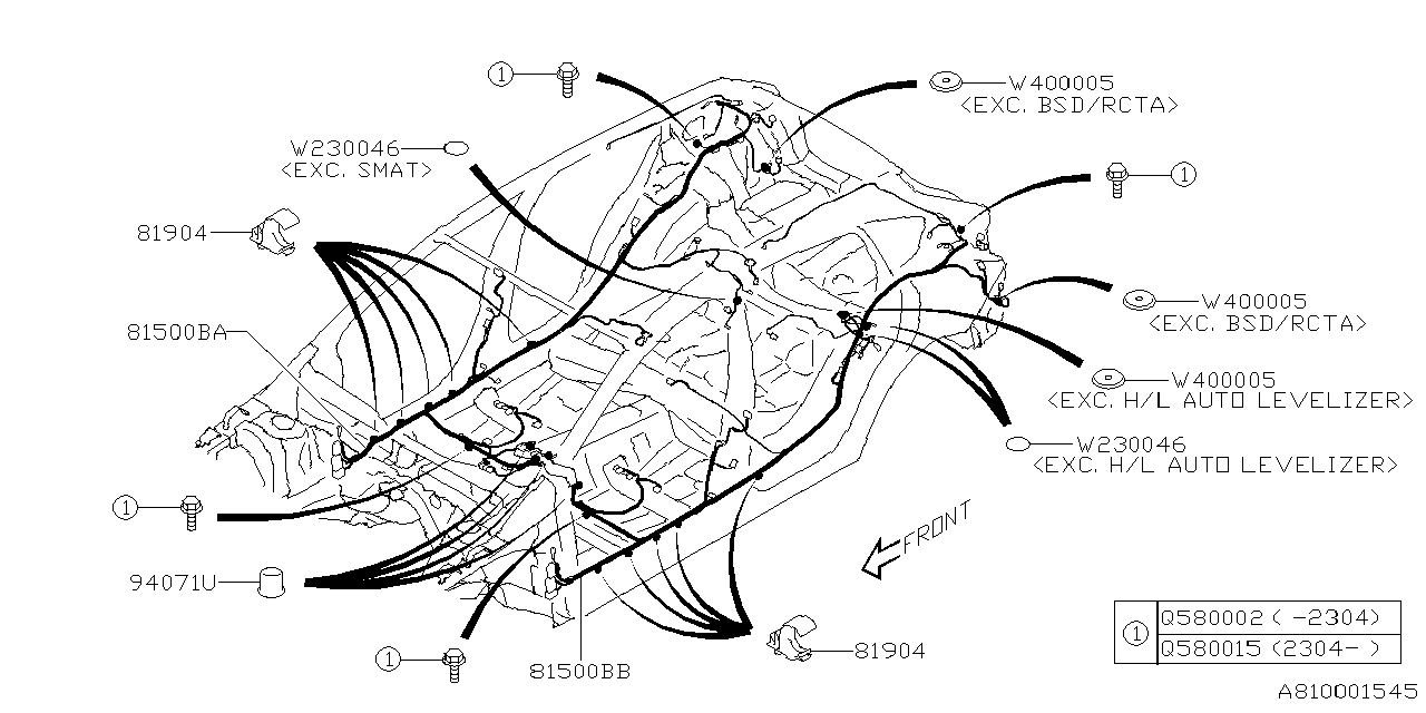 Diagram WIRING HARNESS (MAIN) for your 2022 Subaru Crosstrek  Limited w/EyeSight 