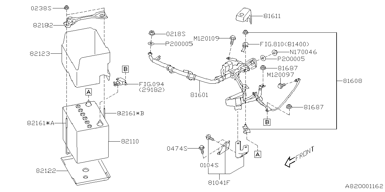 Diagram BATTERY EQUIPMENT for your 2007 Subaru Legacy   