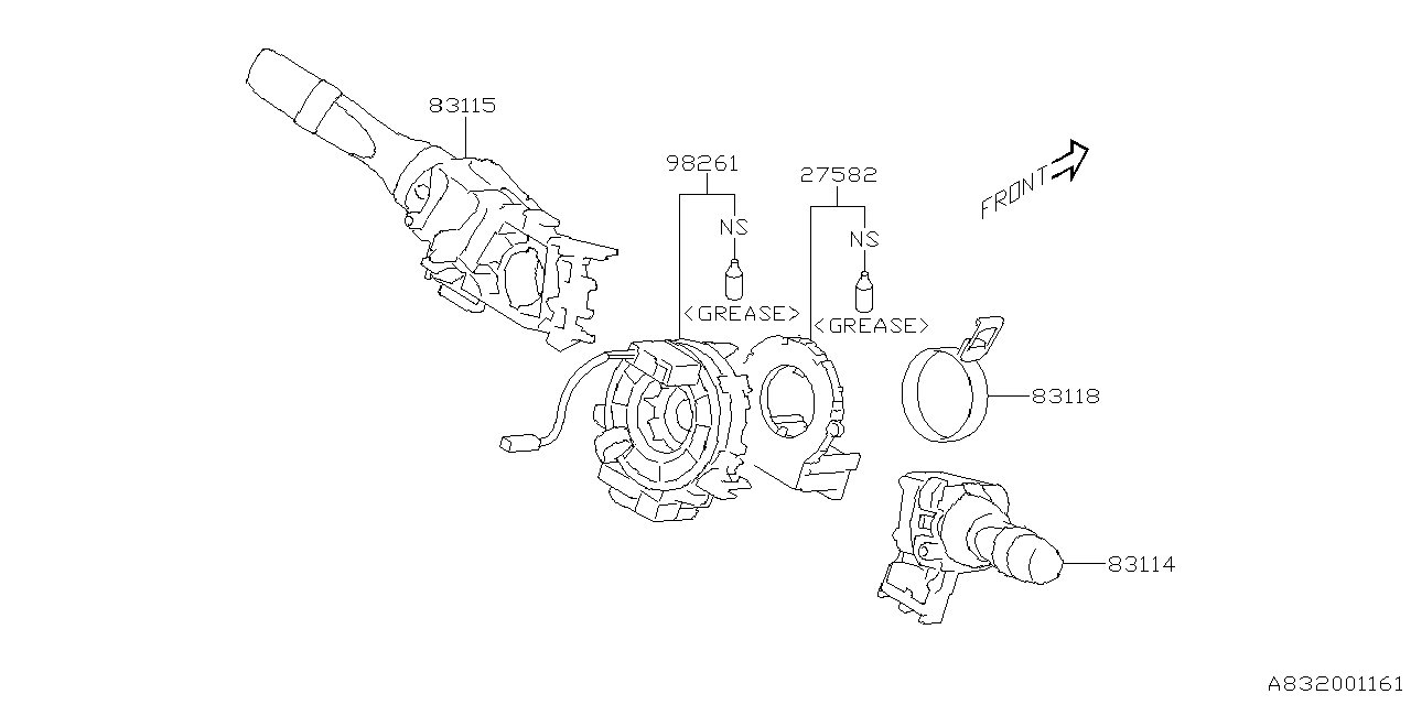 Diagram SWITCH (COMBINATION) for your 2017 Subaru Impreza 2.0L 5MT Sedan 