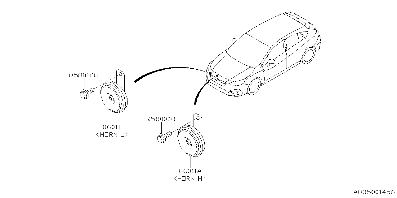 Diagram ELECTRICAL PARTS (BODY) for your 2023 Subaru Impreza  SPORT w/EyeSight WAGON 