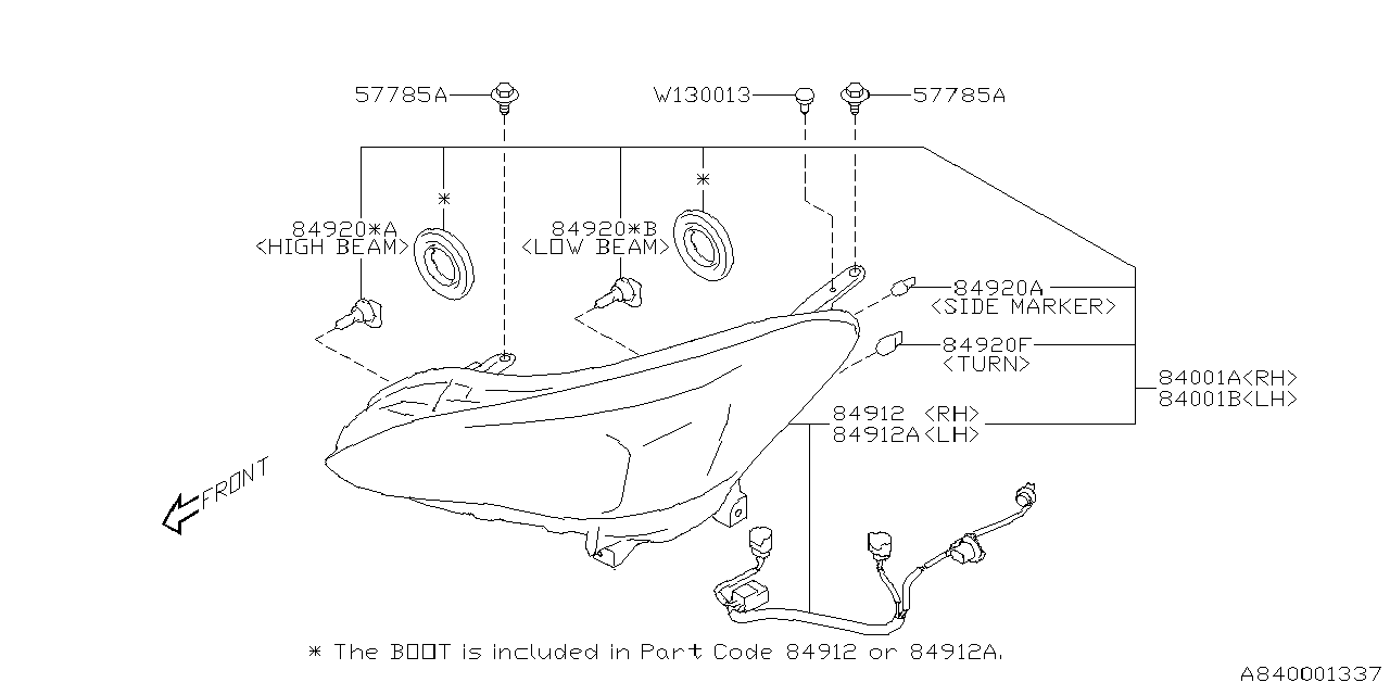 Diagram HEAD LAMP for your 2019 Subaru Impreza  Premium Sedan 