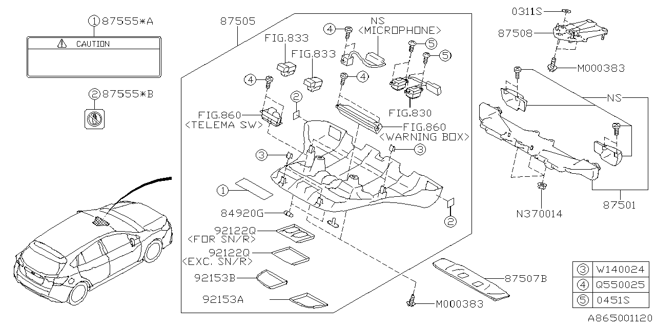 Diagram ADA SYSTEM for your 2024 Subaru Crosstrek  LIMITED w/EyeSight(4S) 