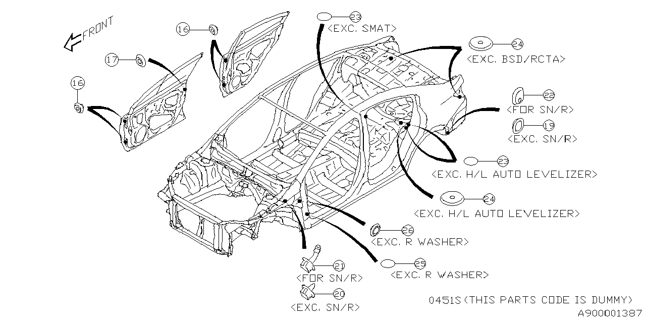 Diagram PLUG for your 2020 Subaru Impreza  PREMIUM w/EyeSight SEDAN 