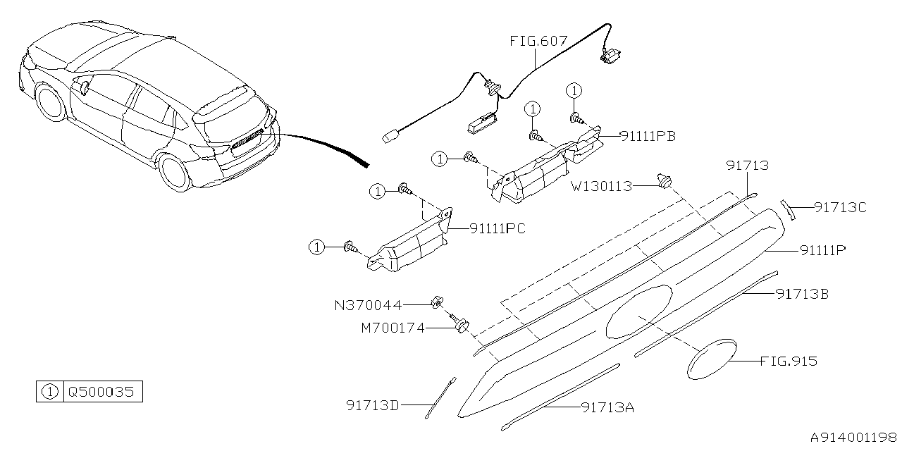 Diagram OUTER GARNISH for your 2013 Subaru Tribeca   