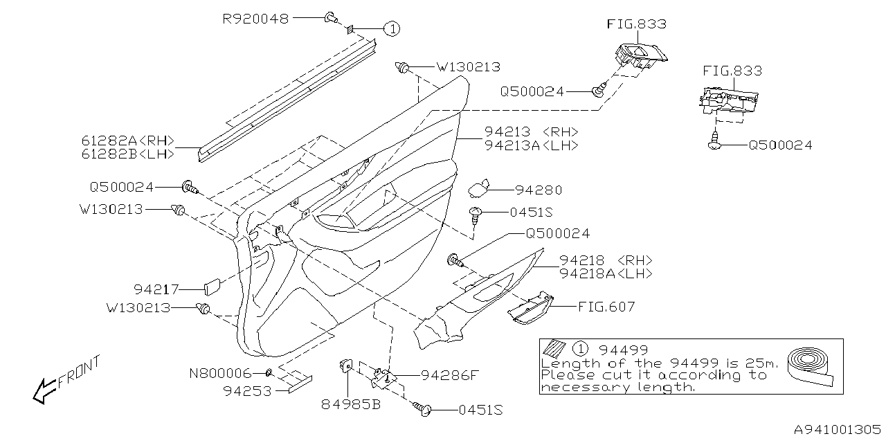 Diagram DOOR TRIM for your 2008 Subaru Legacy   