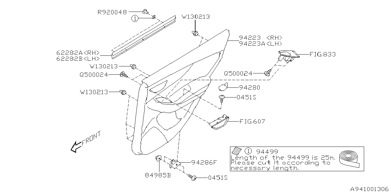 Diagram DOOR TRIM for your 2008 Subaru Legacy   