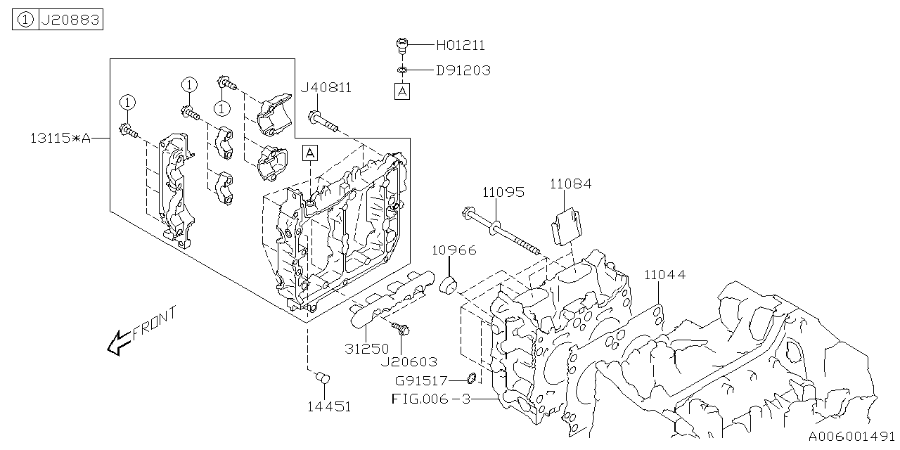 Diagram CYLINDER HEAD for your 2015 Subaru Crosstrek  Limited 