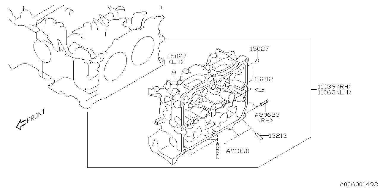 Diagram CYLINDER HEAD for your 2010 Subaru Impreza   