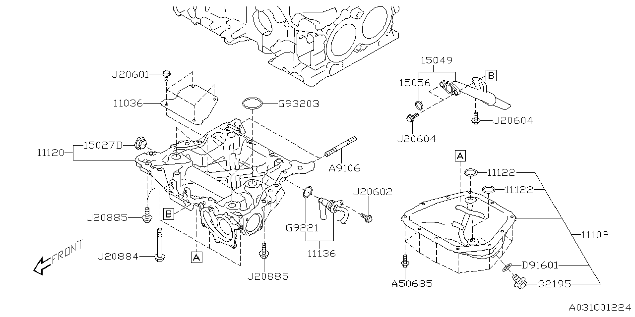 Diagram OIL PAN for your Subaru Impreza  RS w/EyeSight