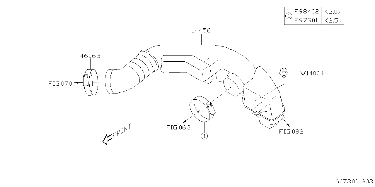 Diagram AIR DUCT for your 2009 Subaru Forester   