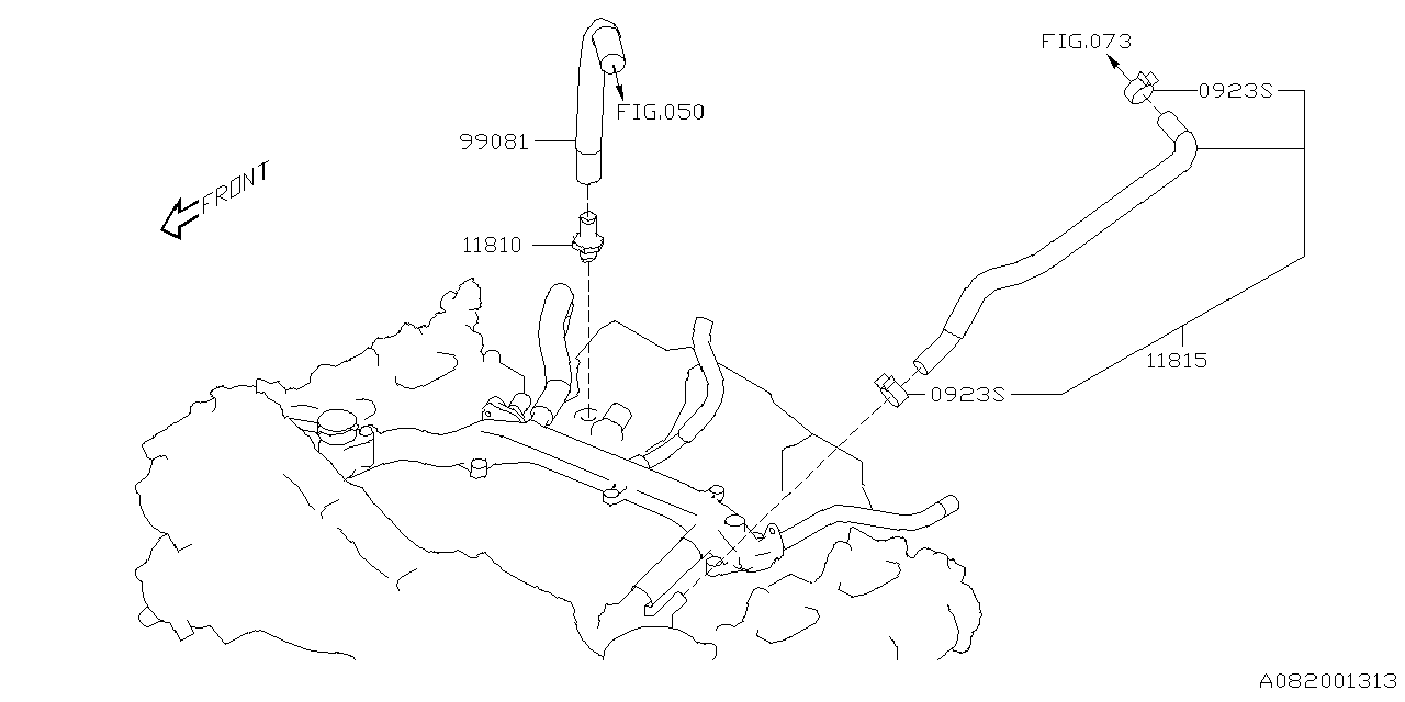 Diagram EMISSION CONTROL (PCV) for your 2014 Subaru Outback  R Premium 