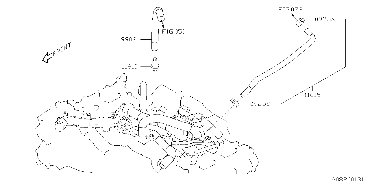 Diagram EMISSION CONTROL (PCV) for your 2013 Subaru BRZ 2.0L 6AT HIGH 