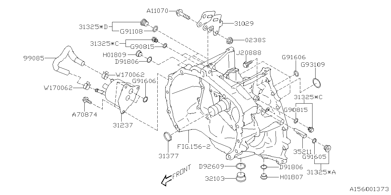 Diagram AT, TORQUE CONVERTER & CONVERTER CASE for your 2024 Subaru Impreza   