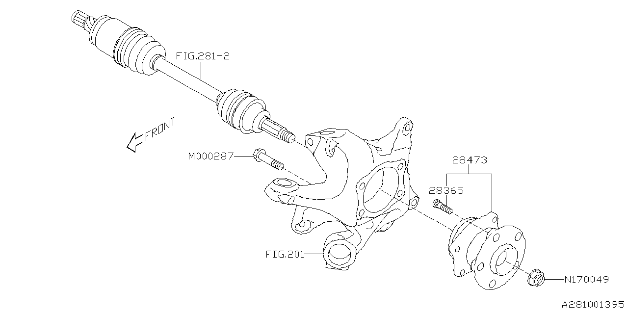 Diagram REAR AXLE for your 2024 Subaru Impreza  EYESIGHT 