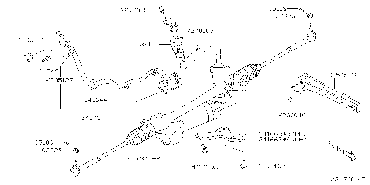 POWER STEERING GEAR BOX Diagram