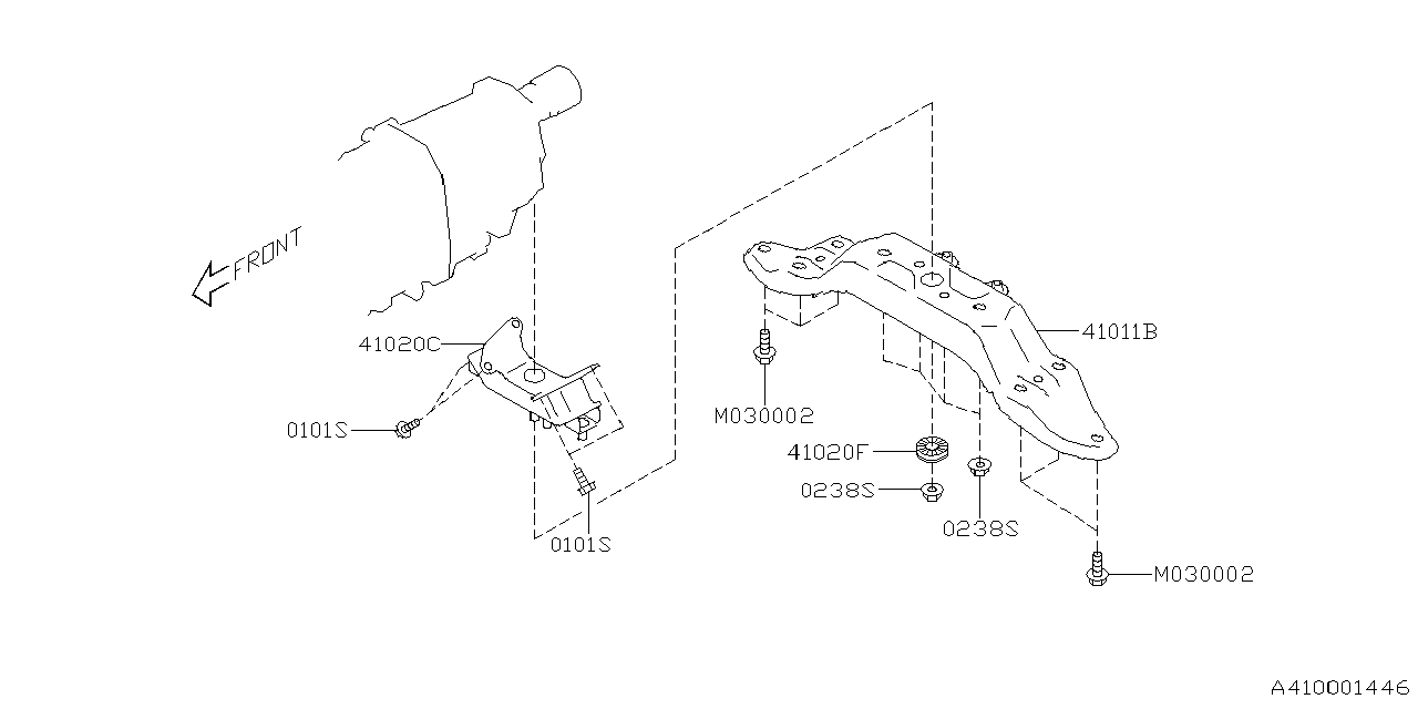 Diagram ENGINE MOUNTING for your 2024 Subaru Impreza   