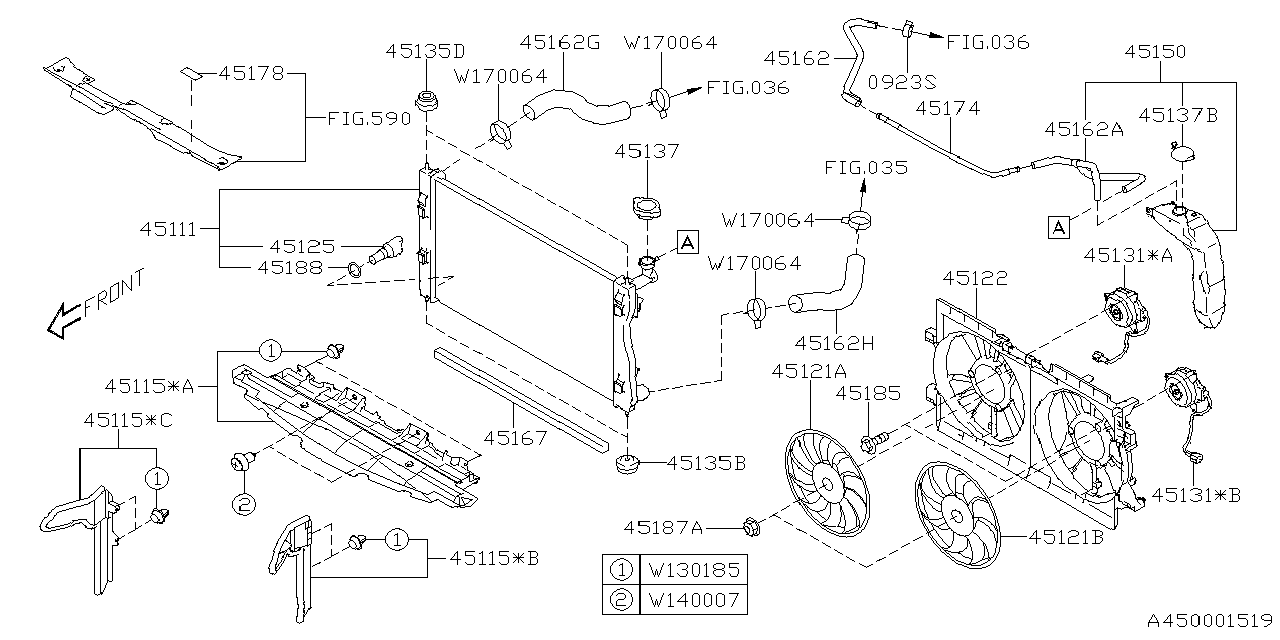 Diagram ENGINE COOLING for your 2003 Subaru STI   