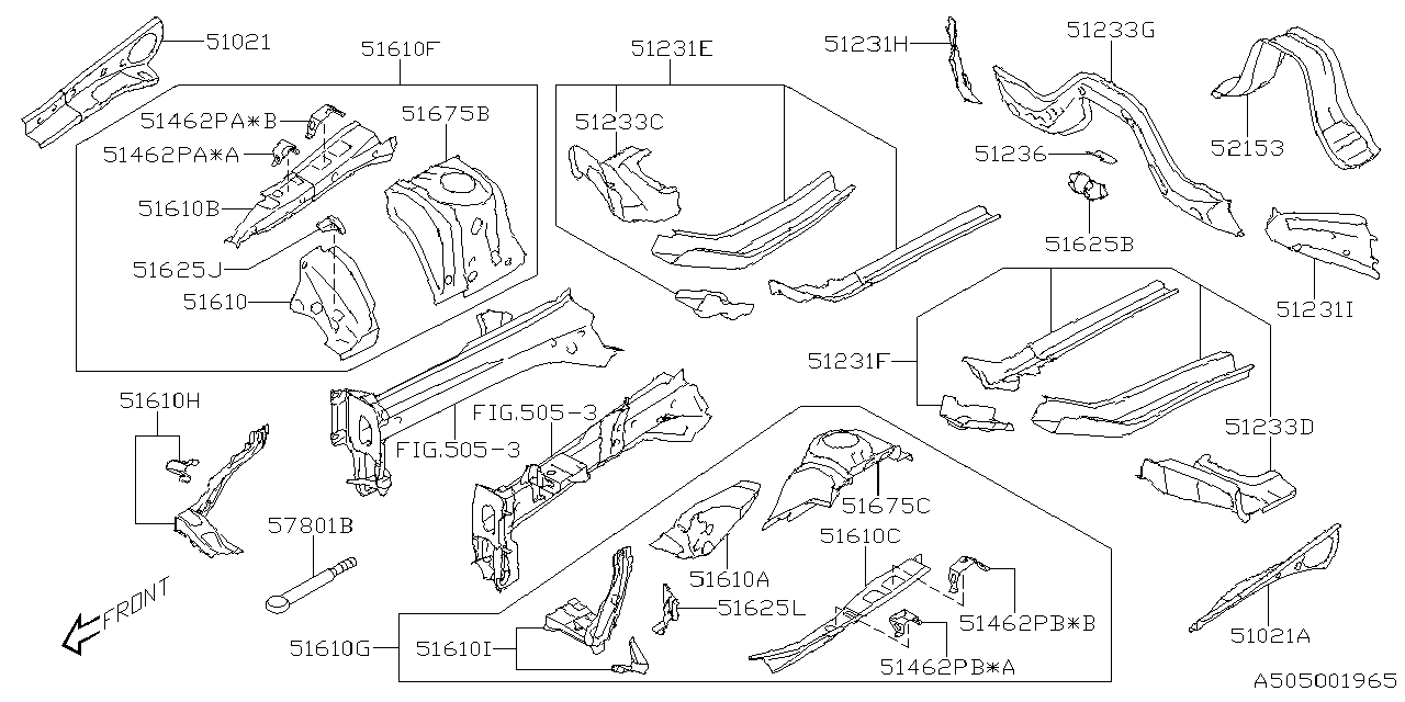 Diagram BODY PANEL for your 2024 Subaru Impreza   