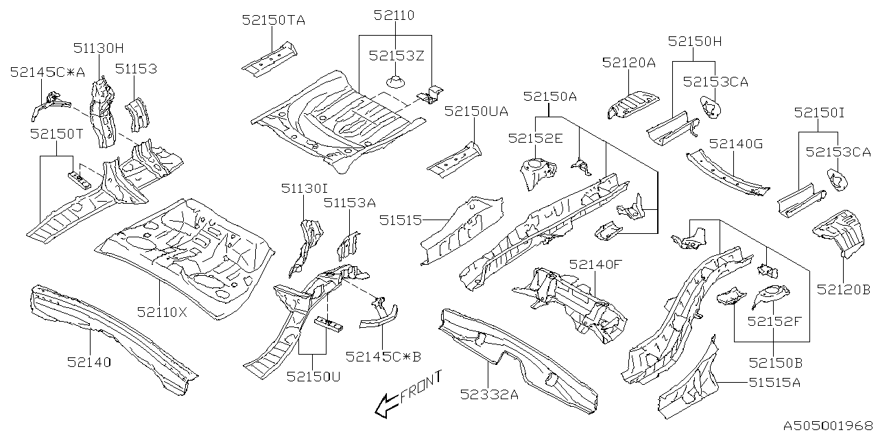 Diagram BODY PANEL for your 2025 Subaru Forester   