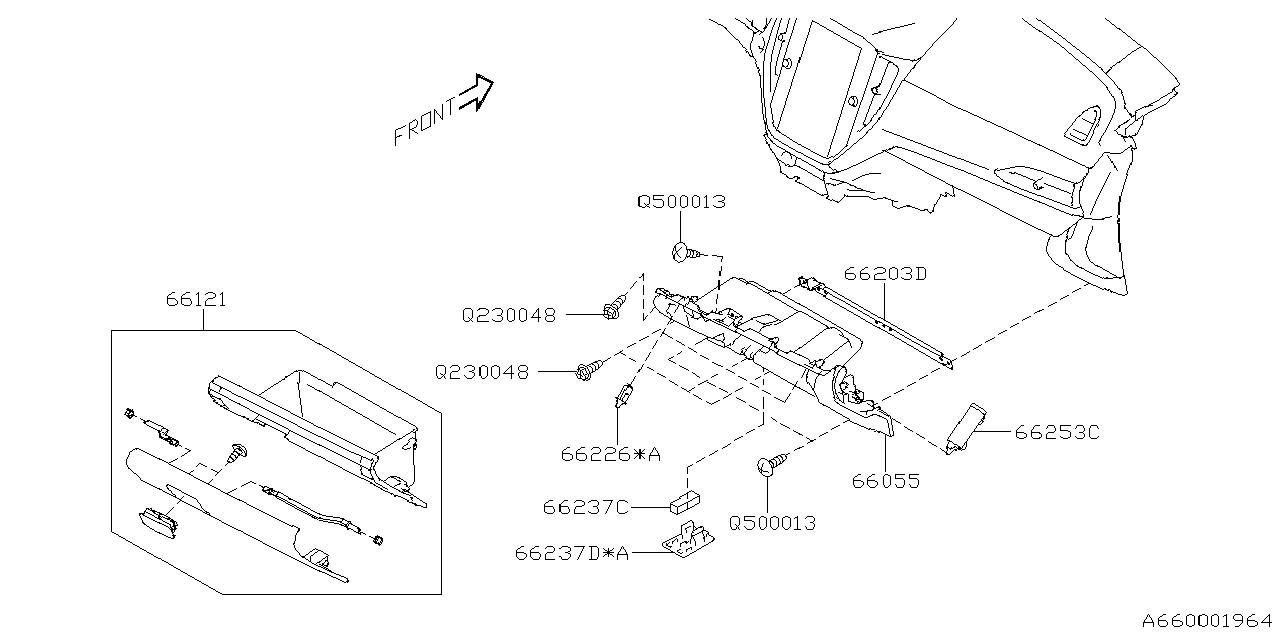 Diagram INSTRUMENT PANEL for your 2013 Subaru Legacy   