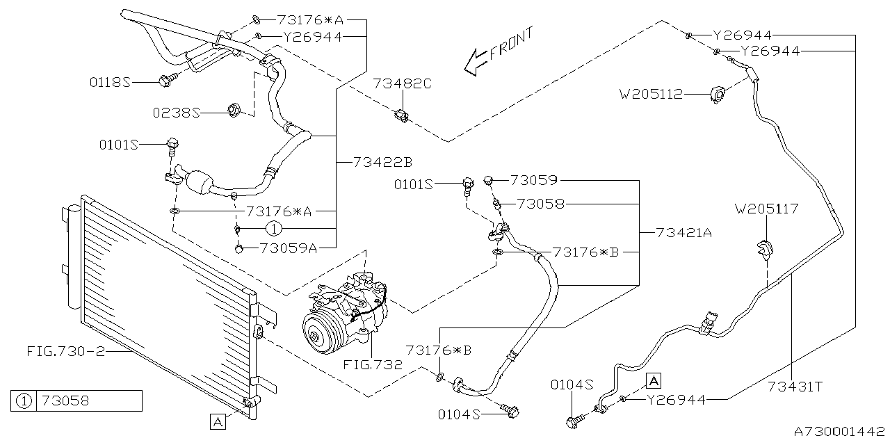 Diagram AIR CONDITIONER SYSTEM for your 2024 Subaru Impreza   