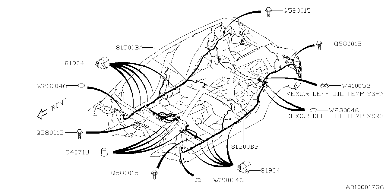 Diagram WIRING HARNESS (MAIN) for your 2015 Subaru Impreza  Sedan 