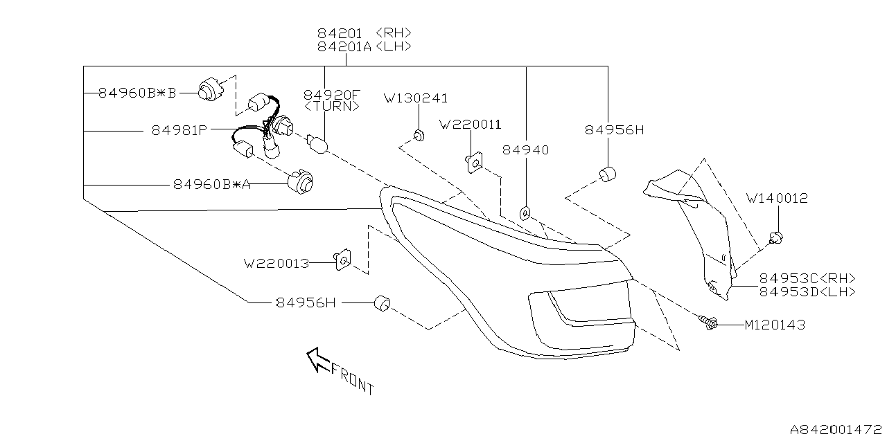 Diagram LAMP (REAR) for your 2024 Subaru Impreza   