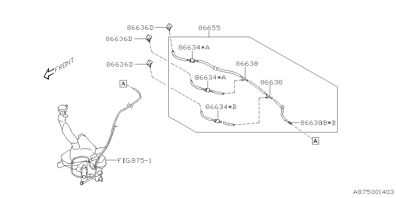 Diagram WINDSHIELD WASHER for your 2011 Subaru STI  WAGON 