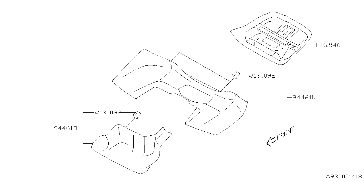 Diagram CONSOLE BOX for your Subaru Impreza  