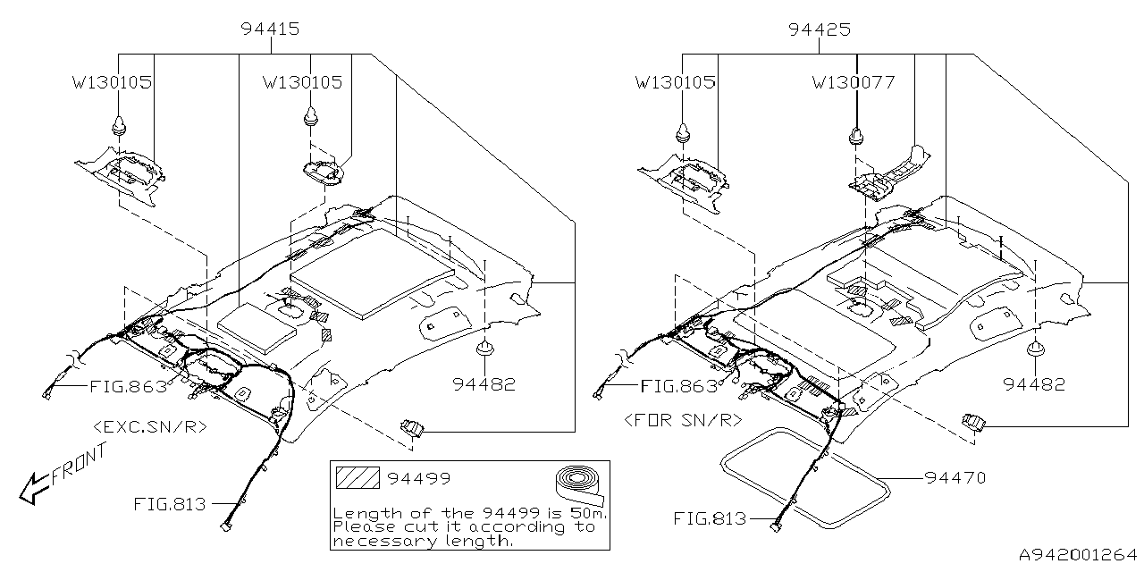 Diagram ROOF TRIM for your 2025 Subaru Impreza   