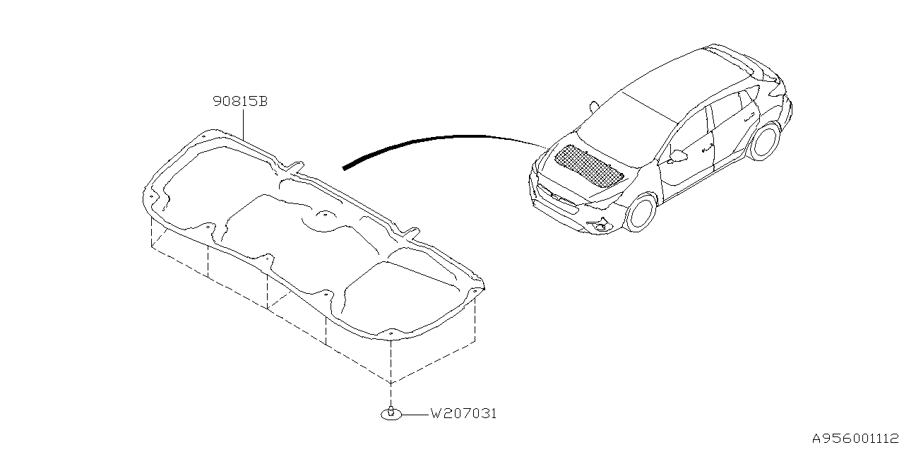 Diagram HOOD INSULATOR for your Subaru Impreza  