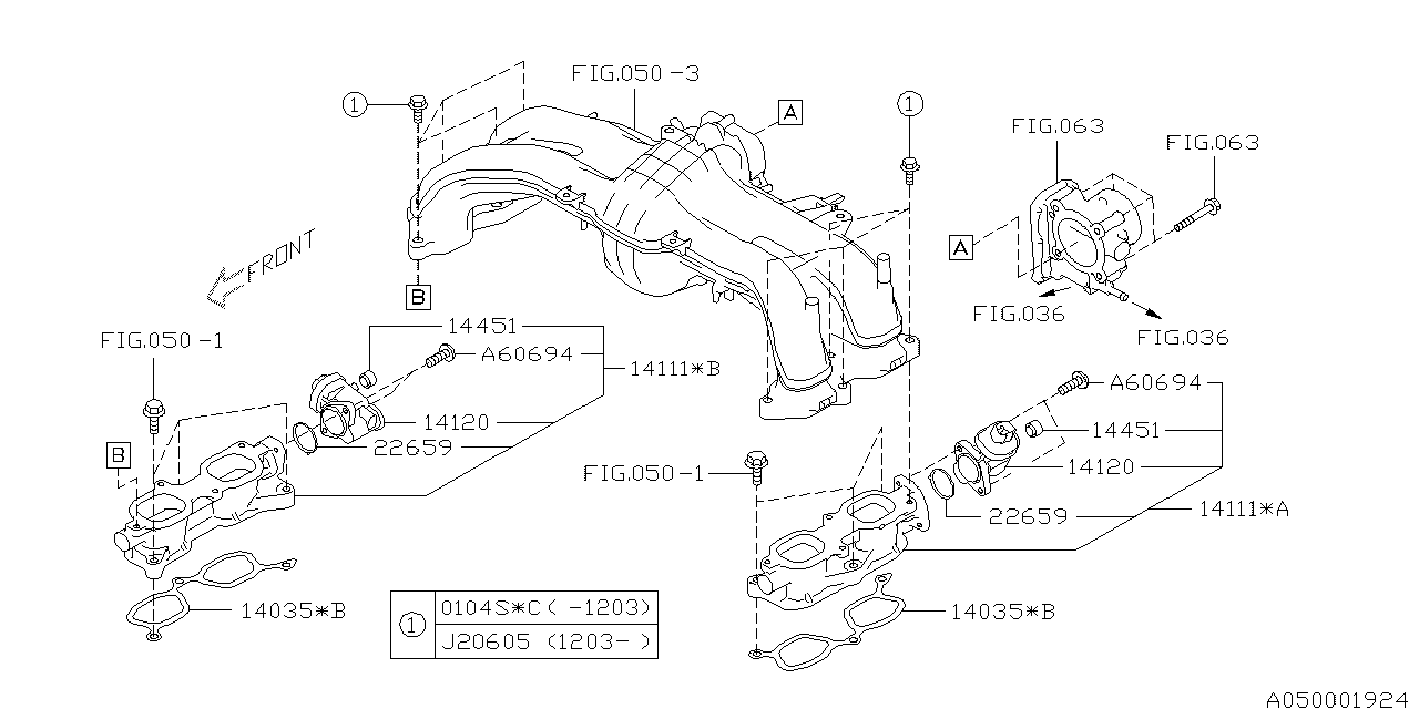 Diagram INTAKE MANIFOLD for your 2017 Subaru Forester 2.5L CVT Limited 