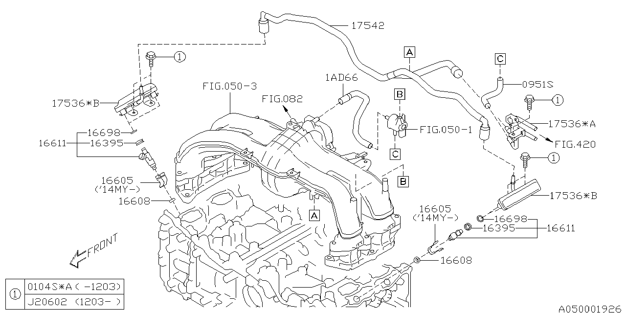 Diagram INTAKE MANIFOLD for your Subaru STI  