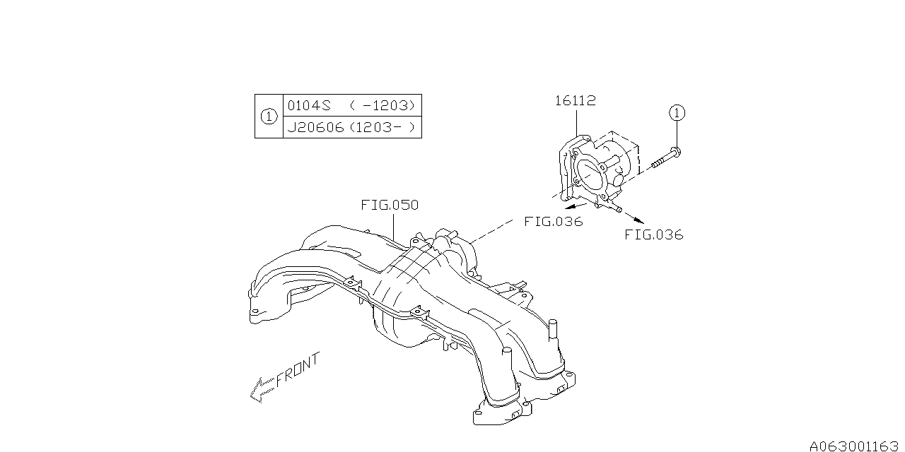 Diagram THROTTLE CHAMBER for your 2011 Subaru Forester 2.5L 4AT X Premium Plus 