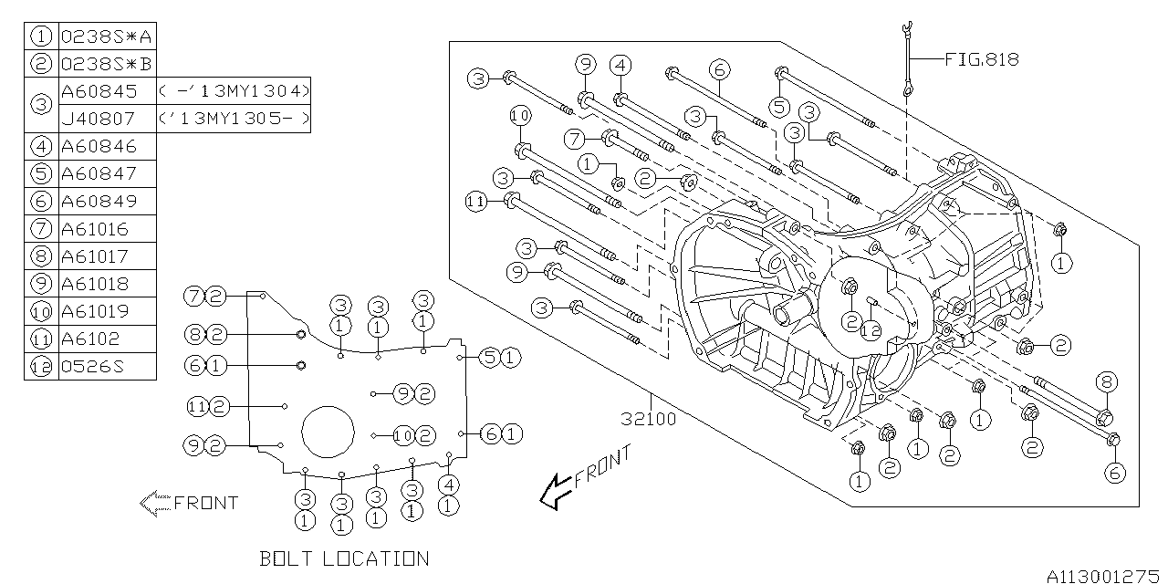 Diagram MT, TRANSMISSION CASE for your 2016 Subaru Impreza   