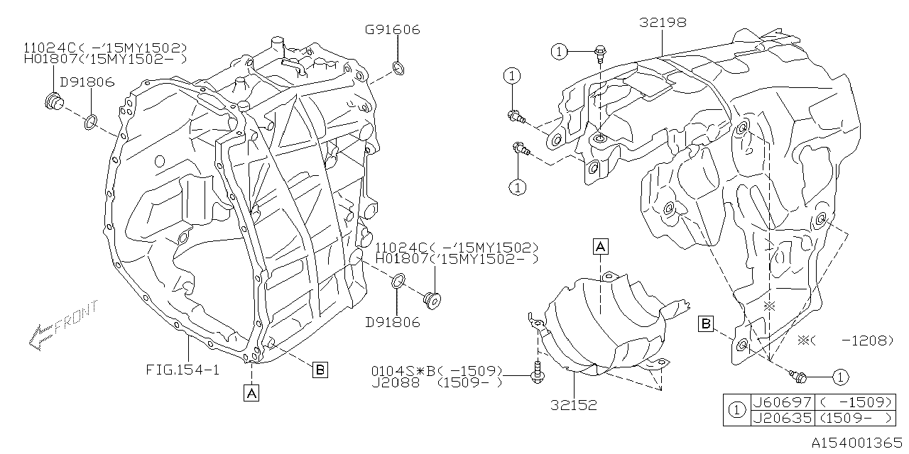 Diagram AT, TRANSMISSION CASE for your 2020 Subaru Impreza   