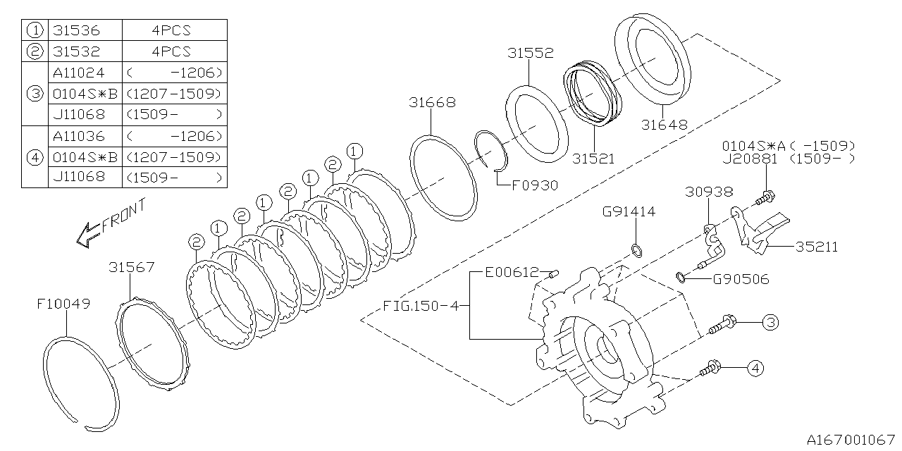 Diagram AT, LOW & REVERSE BRAKE for your Subaru Impreza  Sport Limited Wagon