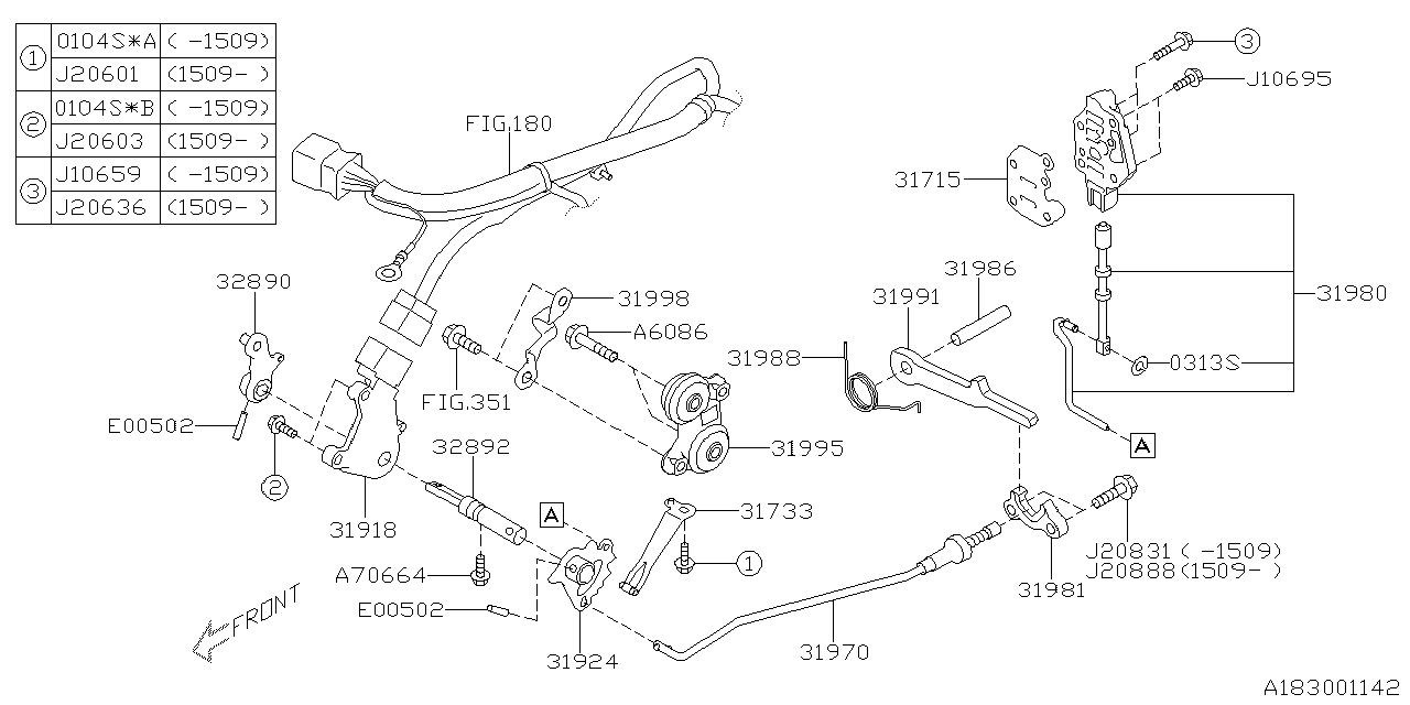 Diagram AT, CONTROL DEVICE for your 2003 Subaru Legacy   