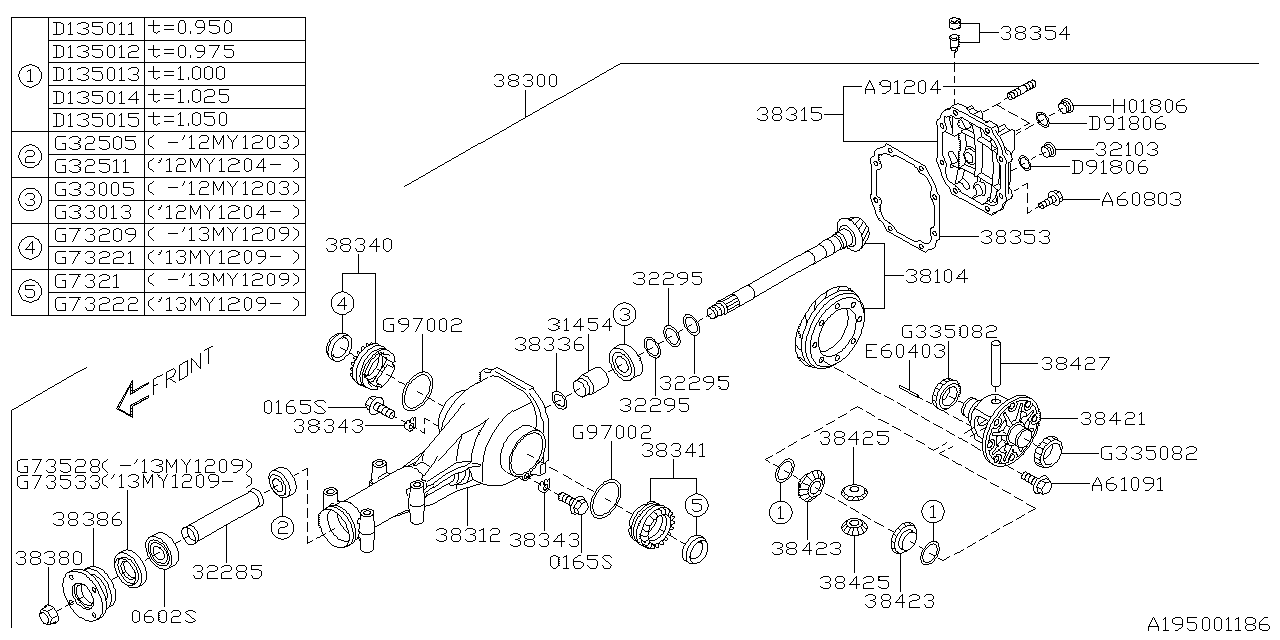 Diagram DIFFERENTIAL (INDIVIDUAL) for your 1994 Subaru Legacy   