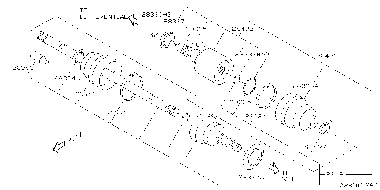 Diagram REAR AXLE for your Subaru Impreza  Sport Limited Wagon